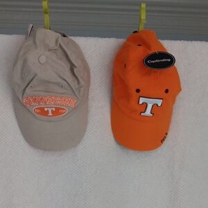 2 Tennessee Caps in Orange and In Tan